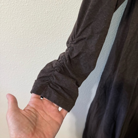 Garnet Hill Long Sleeve Stretch Modal Jersey Maxi Dress Brown Rear Keyhole-XL - Picture 5 of 10